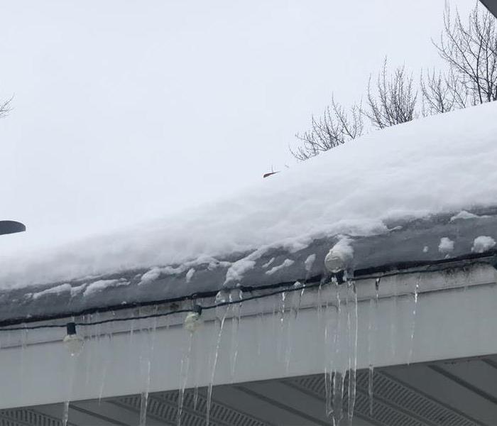 Ice Dam build up on roof line